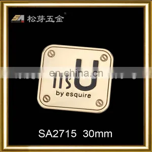 Customized High Quality Engraved Logo Metal Lables for Clothing thumbnail-2