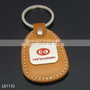 Custom PU Leather Keychain With Printing Your Logo Metal Keyring thumbnail-5