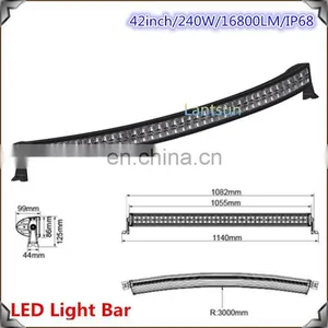 2014 Newest 42" 240w Led Curved Light Bar Spot /Combo Light Bar, 4x4 Led Curved Bar thumbnail-1
