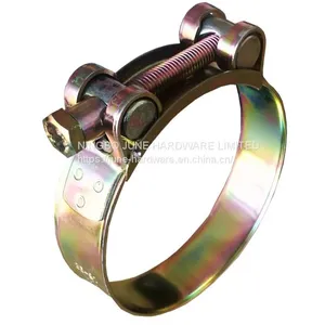 Galvanized Steel W1 Single Bolt Hose Clamp thumbnail-1