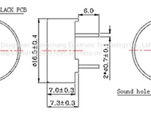 Piezoelectric Passive Buzze Scdz17*07 thumbnail-2