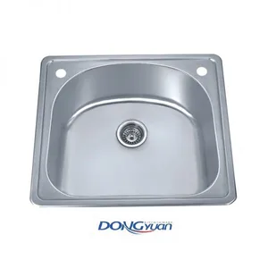 Guangdong Dongyuan Kitchenware UPC Certificated D Shape Stainless Steel Single Bowl Kitchen Sinks thumbnail-1