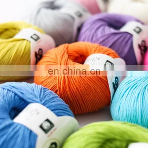 New Fashion Colorful 100% Knit Cotton Yarn for Knitting Sweaters thumbnail-5