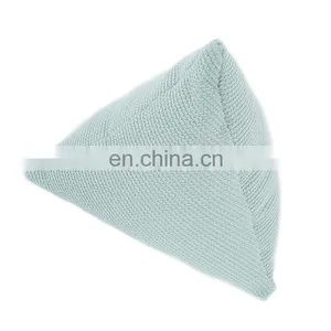 High Quality Plain Green Multi Functional Triangular Home Decorative Knitted Pillows Triangle Pillow for Sale thumbnail-3