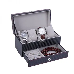 Luxury Watch Display Case/Watch Box With Drawer Watch Packaging Box For Men thumbnail-1
