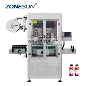 ZONESUN ZS-STB150 PVC Stretch Automatic Bottle Sleeving And Shrinking Labeling Machine For Aerosol Cans thumbnail-1