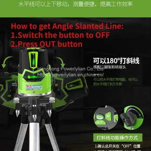 Green Light 2 3 5-Line Laser Level Meter With AA Battery thumbnail-2