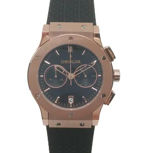 Stainless Steel Multi-function Watches Man Genuine Leather Fashion Chronograph Watch thumbnail-4