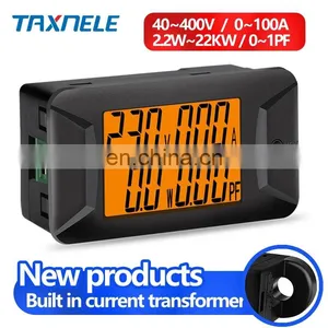 100A 220VAC 380VAC Power Meter Digital Voltmeter Ammeter Watt Meter Voltage Current Power Monitor Electric Tester Volt 40-440V thumbnail-2