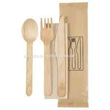 FSC Certified Disposable Wooden Cutlery Set Chinese Compostable Tableware Birch Wood Eco Friendly Cutlery Kit thumbnail-1