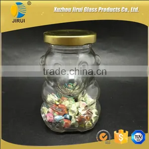 250ml Clear Bear Shape Glass Gift Bottle thumbnail-3