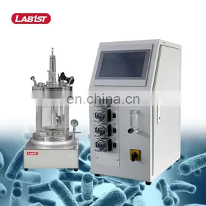 Factory Price Basic Benchtop Bench Top Fermentor Fermentation Fermenter Bacterial Laboratory Small Glass Bioreactor thumbnail-1
