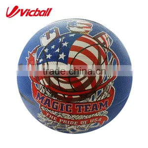 Small Colorful Rubber Basketball for Children thumbnail-1