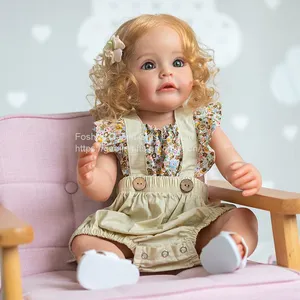 New 22-inch Cute Realistic Reborn Doll Girl Soft Full Body Enamel Baby Doll thumbnail-4