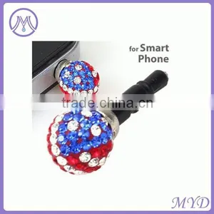 Crystal Ball Mobile Phone Anti Dust Plug in Wholesale thumbnail-1