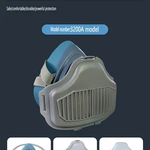 3200A Dustproof Reusable Respirator Half Face Gas Mask With Filters for Painting, Dust, Welding, Resin and Organic Vapor Gas thumbnail-1