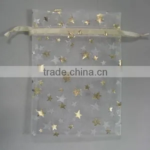 8*12cm Gold Organdy Drawstring Wedding/christmas/party Gift Bags China Manufacturer for Packing Candy Gift thumbnail-3