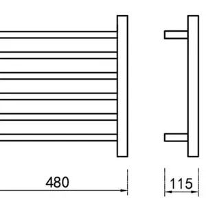 Manufacturer Electric Towel Shelf 304 Stainless Steel Towel Warmer Wall-mount Towel Heater FC4848-6 thumbnail-2