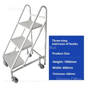 Hengna Library Book Trolley | 3-Tier Storage & Heavy Duty Structure | Schools Offices - Factory Wholesale thumbnail-5