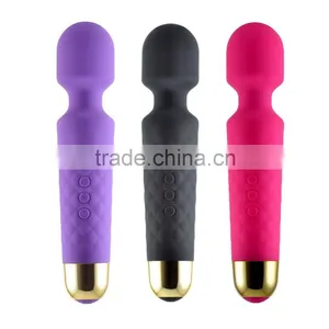 Good Silicone Material Waterproof Rechargeable Sex Toys for Women Wand Massager Vibrators thumbnail-3