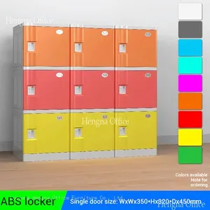 HN-SQ80gk Colorful Modular ABS Lockers for Kindergarten, School & University Corridors | Adjustable Multi-Tier Design thumbnail-1