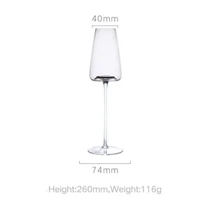Free Samples Clear Luxury Goblet Crystal Wine Glasses Stemless Red Wine Glass Lead Free Long Stem Glassware thumbnail-5