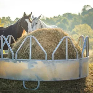 3 Pieces Assembled Round Hay Feeder for Cattle/Sheep Round Horse Cattle Hay Feeder thumbnail-6