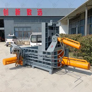 Combination Hydraulic Metal Baler & Shear for Iron Scrap & Metal Turnings Processing thumbnail-5