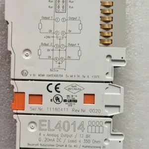 BECKHOFF EL4014 EtherCAT Terminal 4-Channel Analog Output Module 0-10V 12-Bit Industrial Automation I/O Terminal thumbnail-3