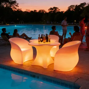 New Arrival Fast Food Ktv Night Club Booth Led Bar Counter Table Black Sofa for Bar Lounge Nightclub Furniture thumbnail-3