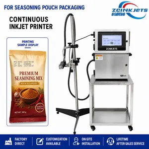 Automatic Inkjet Coding Machine for Sauce Sachet and Condiment Bag Date Printing thumbnail-1