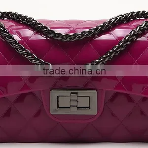 Ling Grid Chain Jelly Handbag Fashion thumbnail-3