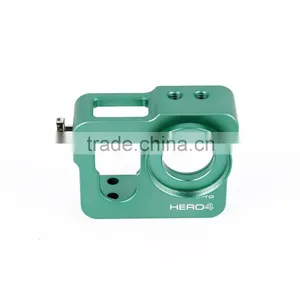 Green Metal CNC Aluminium Protective Case Shell for Hero4 HERO3+ thumbnail-1