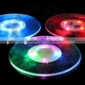 LED Coaster Color Light Up Drink Cup Mat Tableware Glow Bar Club Party thumbnail-1