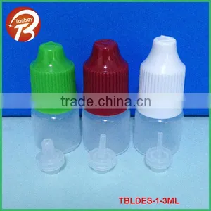 3ml LDPE Plastic E-cig Liquid Bottle With Childproof Cap and Needle Tips thumbnail-1