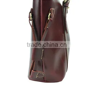 2016 New Arrival Women Top Handle Handbags 14" Laptop Bag Cowhide Leather Handbags Handbags Brands thumbnail-3