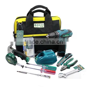 35pcs Home Use 12V Li-ion Battery Charged Electric Drill Set Electrician Repair Tool Bag Domestic Use Tool Set thumbnail-1