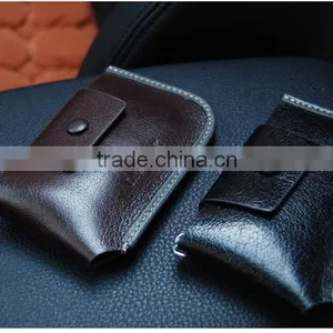 Customized LOGO Promotional Gift Genuine Leather Car Key Holder Case Wallet thumbnail-2