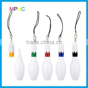 Fancy Portable Small Bottle Shaped Ballpoint Pens With Cord for Mobile/keychain thumbnail-1