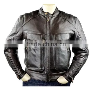 Jumbo Style Motorcycle Men Leather Custom Man Jackets thumbnail-2