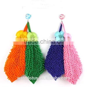 China Wholesale Microfiber Chenille Square Hand Towel, Washclotch for Home ,kitchen and Bathroom thumbnail-1
