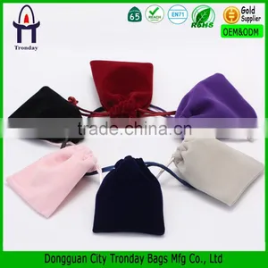 High Quality Custom Velvet Drawstring Pouch Bag ,velvet Jewelry Bag thumbnail-1