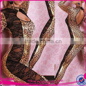 Best Quality Different Styles Sexy Leopard Leather Latex Catsuit thumbnail-1