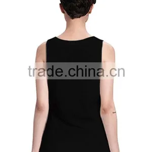 Drop Shipping Black Plain Modern Girls Yoga Gym Tank Tops thumbnail-2