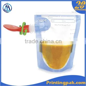 Moisture and Leak Proof Barrier Reusable Stand up Baby Food Squeeze Pouch Bag thumbnail-6