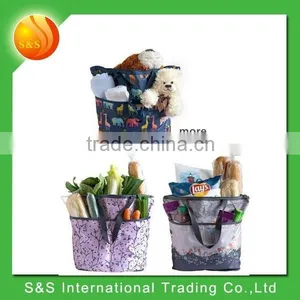 Foldable, Reusable, Eco Grocery, Shopping Tote Bag thumbnail-4