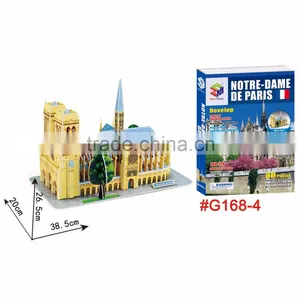 Notre-Dame de Paris 3d Jigsaw Educational Puzzle Solution thumbnail-2
