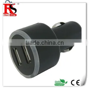 Hot Worldwide Mini Universal Dual USB Port Car Charger For Iphone4/5/PDA thumbnail-1