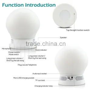 Portable Mini Bluetooth Speaker Night Lamp With Alarm Clock Function thumbnail-6