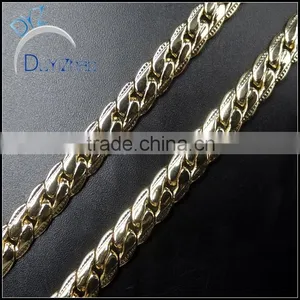 Hip Hop 18k Gold Cuban Link Chains Necklace thumbnail-2